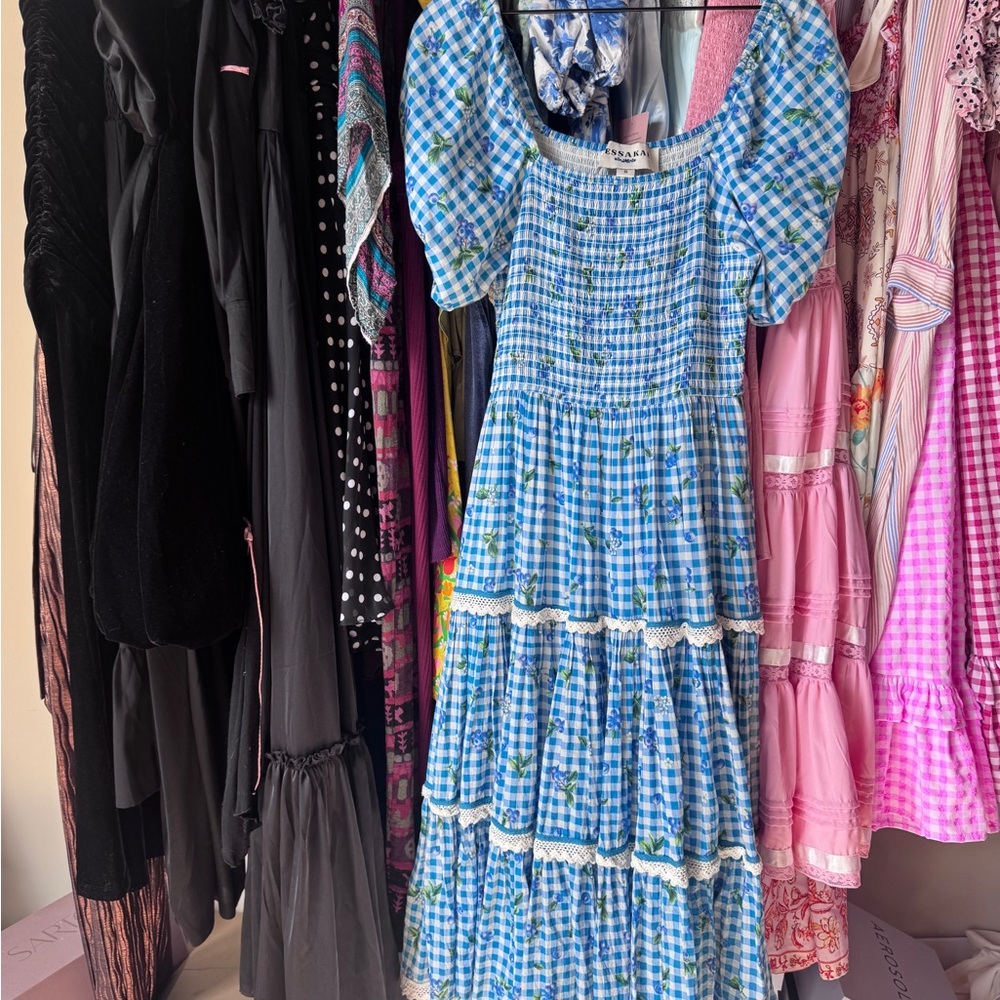 JessaKae Blue and White Gingham Dress